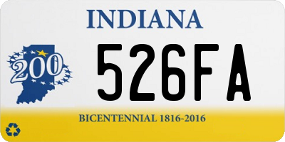 IN license plate 526FA