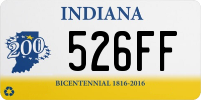 IN license plate 526FF