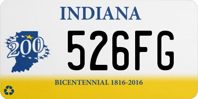IN license plate 526FG