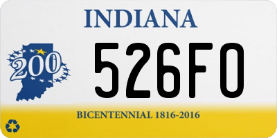 IN license plate 526FO