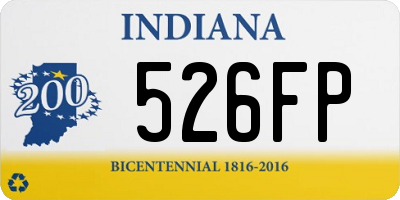 IN license plate 526FP