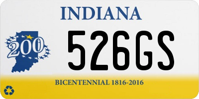 IN license plate 526GS