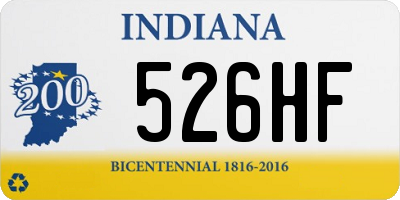 IN license plate 526HF