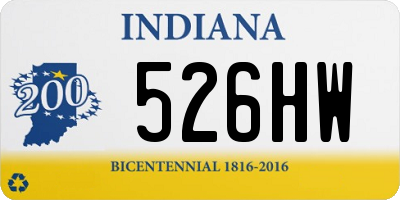 IN license plate 526HW