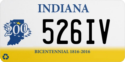 IN license plate 526IV