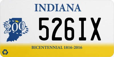 IN license plate 526IX