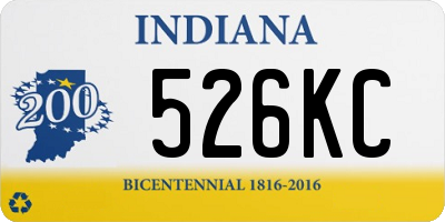 IN license plate 526KC