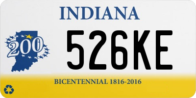 IN license plate 526KE