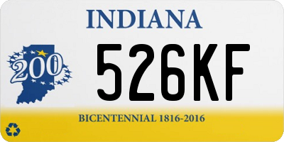 IN license plate 526KF