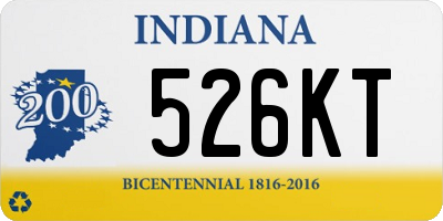 IN license plate 526KT