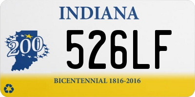 IN license plate 526LF