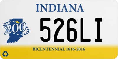 IN license plate 526LI