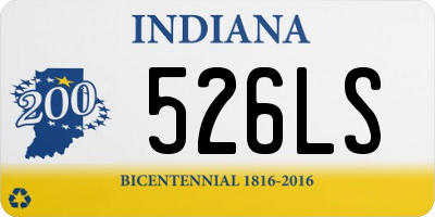 IN license plate 526LS