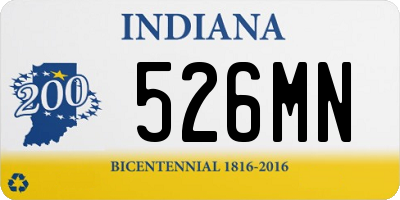 IN license plate 526MN