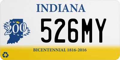 IN license plate 526MY