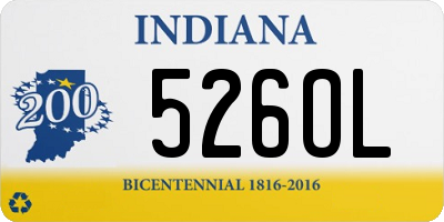 IN license plate 526OL