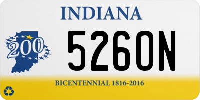 IN license plate 526ON