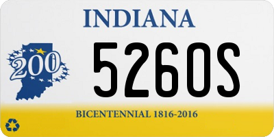 IN license plate 526OS