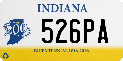 IN license plate 526PA