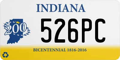 IN license plate 526PC