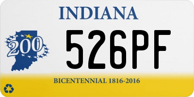 IN license plate 526PF