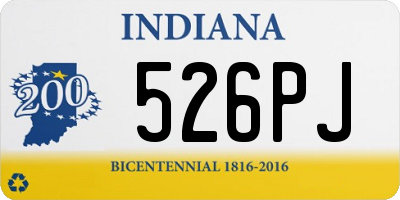 IN license plate 526PJ