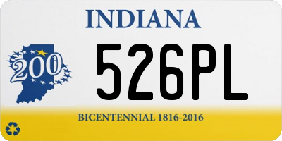 IN license plate 526PL