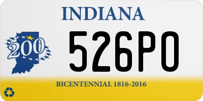 IN license plate 526PO