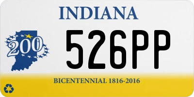 IN license plate 526PP