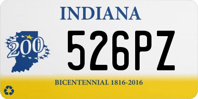 IN license plate 526PZ