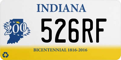 IN license plate 526RF