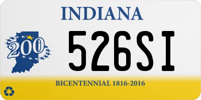 IN license plate 526SI