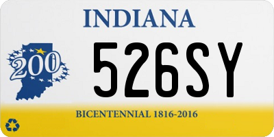 IN license plate 526SY