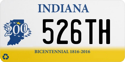 IN license plate 526TH