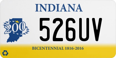 IN license plate 526UV