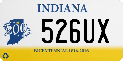 IN license plate 526UX