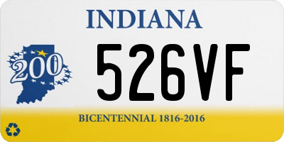 IN license plate 526VF