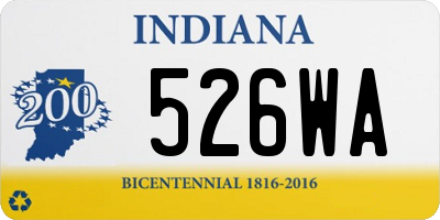 IN license plate 526WA