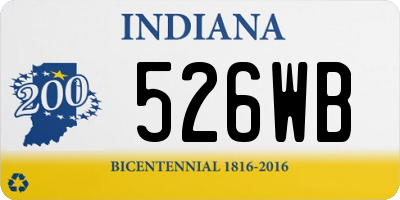 IN license plate 526WB