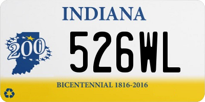 IN license plate 526WL