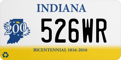 IN license plate 526WR