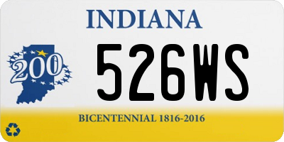 IN license plate 526WS
