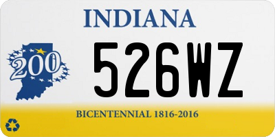 IN license plate 526WZ