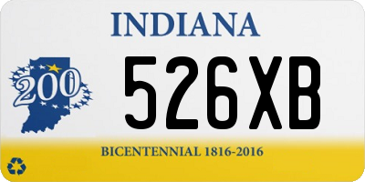 IN license plate 526XB