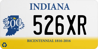 IN license plate 526XR