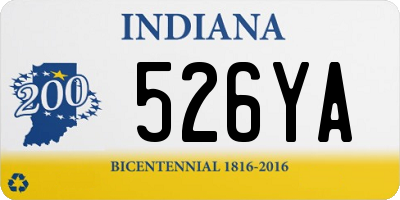 IN license plate 526YA