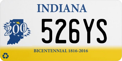 IN license plate 526YS