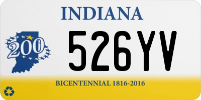 IN license plate 526YV