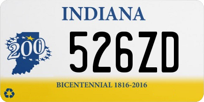 IN license plate 526ZD