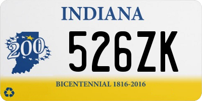 IN license plate 526ZK